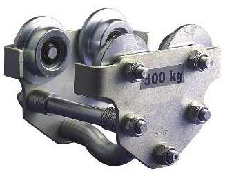 Rollfahrwerk / Laufkatze Träger verzinkt